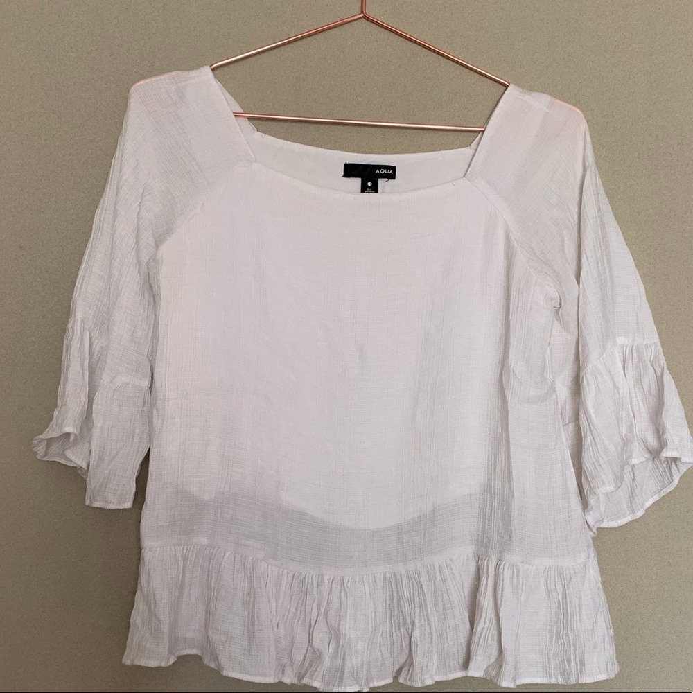 Aqua flowing blouse